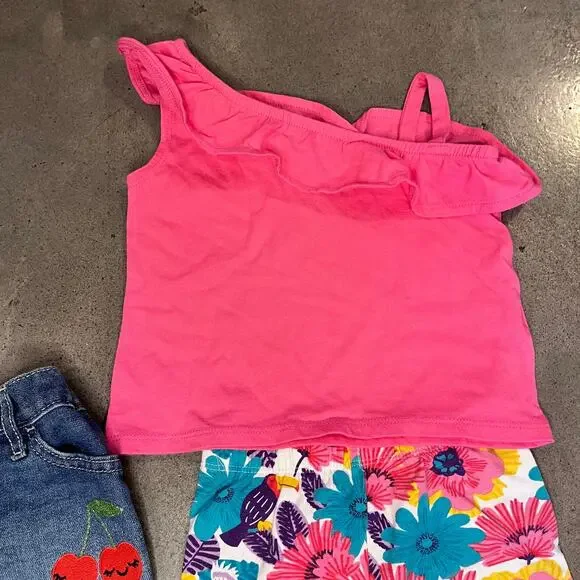 Childrens place shorts bundle girls  infant baby 12-18 month 6 piece set - Picture 4 of 7